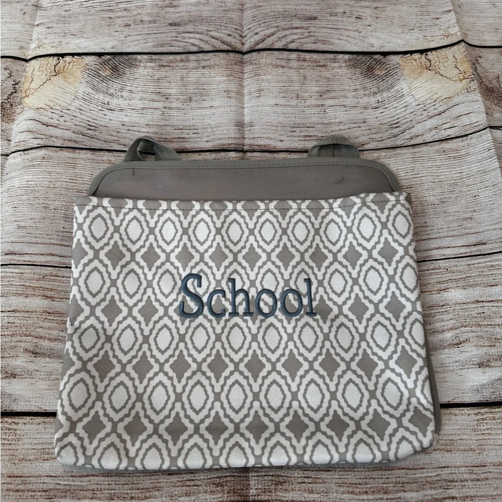 Thirty-One White and Tan Pencil Case Office Essential